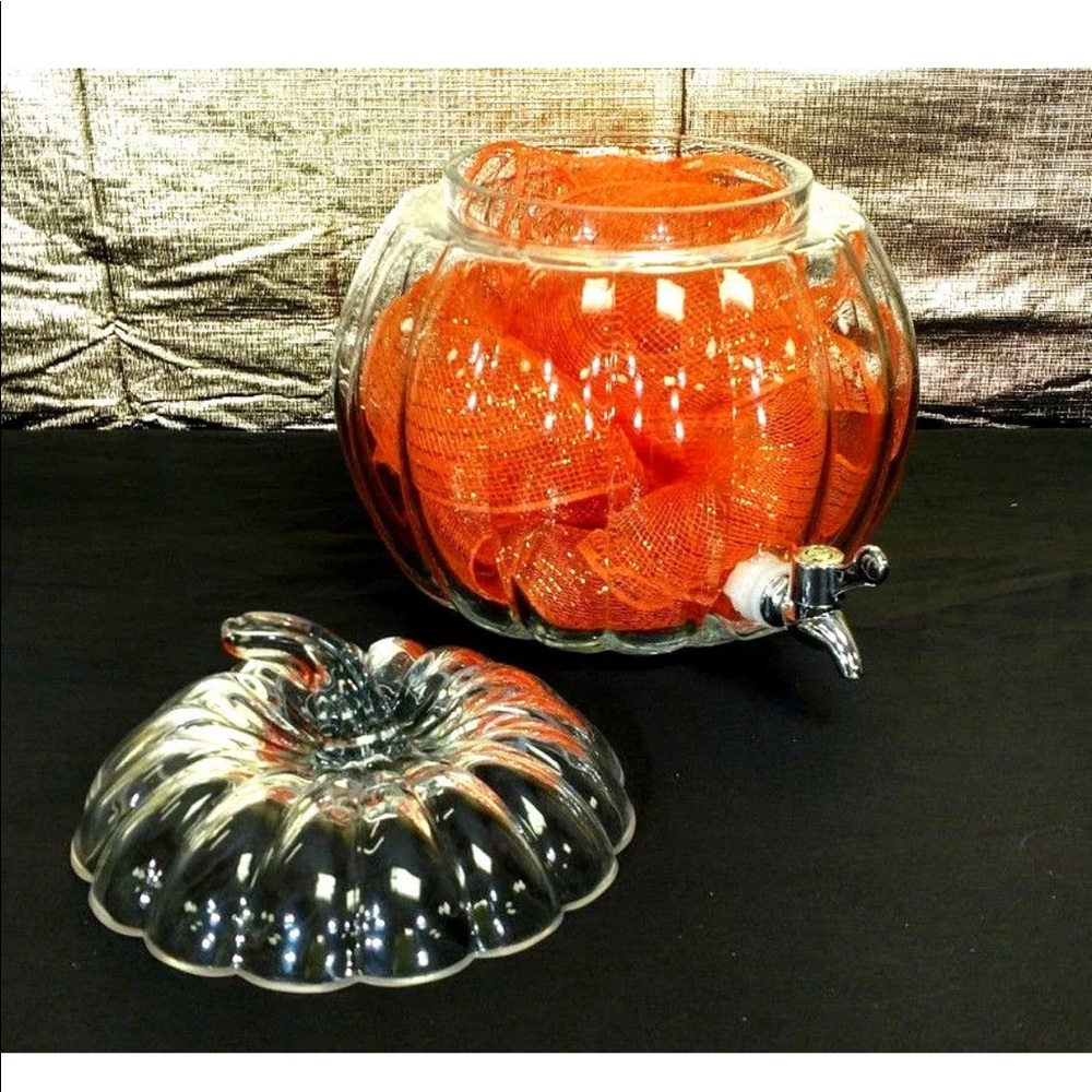 Party Punch Bowl Drink Dispenser Pumpkin 2 Gallon